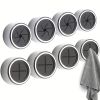 1/3/8pcs Kitchen Towel Holder, Self Adhesive Wall Dish Towel Hook, Round Wall Mount Towel Holder For Bathroom, Kitchen And Home, Wall, Cabinet, Garage