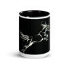 Galloping Grace Coffee Mugs Black & White Horse Art Mug Design By HadiArts