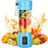 1pc Portable 6 Blades In 3D Juicer Cup, Updated Version Rechargeable Juice Blender Secure Switch Electric Fruit Mixer For Superb Mixing